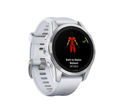 Garmin epix Pro (Gen 2) 42 mm - Silver Stainless Steel with whitestone band